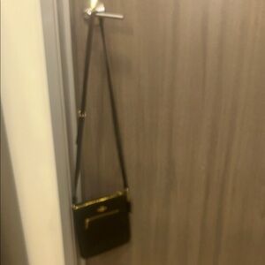 Coach Black Crossbody Bag with Gold Zippers